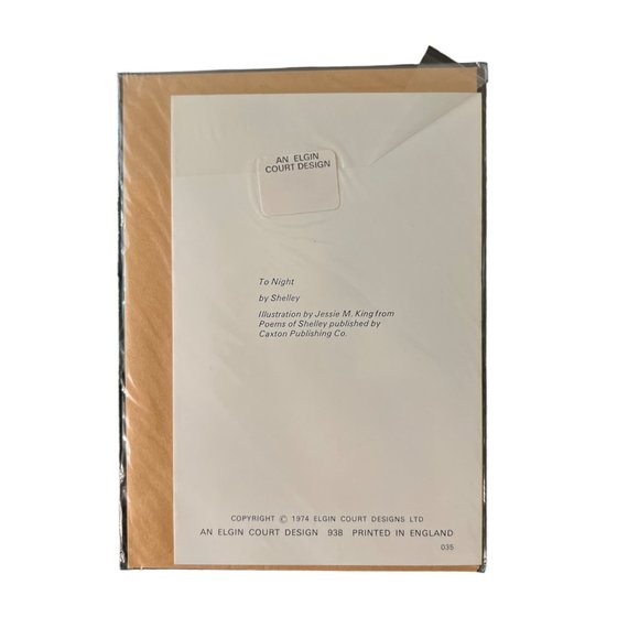 Vintage Elgin Court Design, blank card, NIP, 1974, England - Picture 2 of 2